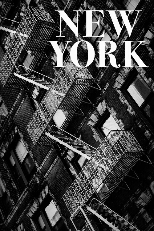 Rikard Martin Plakát, Obraz - NYC Fire Escapes, Rikard Martin, 26.7 × 40 cm