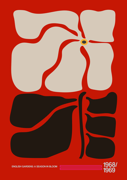 Frances Collett Plakát, Obraz - English Gardens Red, Frances Collett, 30 × 40 cm