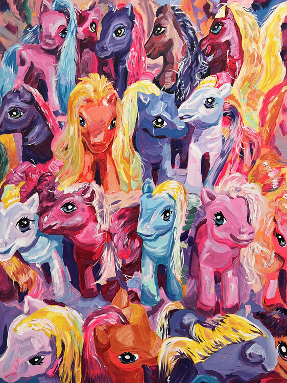 Key and Sea Plakát, Obraz - Ponies, Key and Sea, 30 × 40 cm