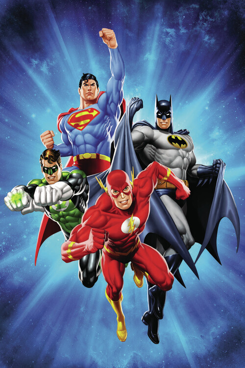 Europosters Plakát, Obraz - Justice League - Flying Four, 26.7 × 40 cm
