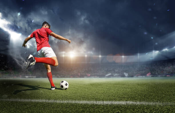 efks Plakát, Obraz - Football player in the stadium, efks, 40 × 26.7 cm
