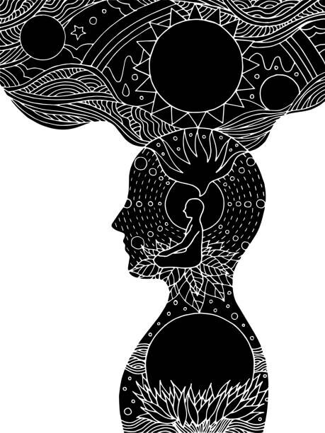 Benjavisa Plakát, Obraz - 7 chakra lotus pose yoga, vector, Benjavisa, 30 × 40 cm