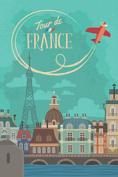 OsAdiemus Plakát, Obraz - Vintage French Cityscape Poster, OsAdiemus, 26.7 × 40 cm
