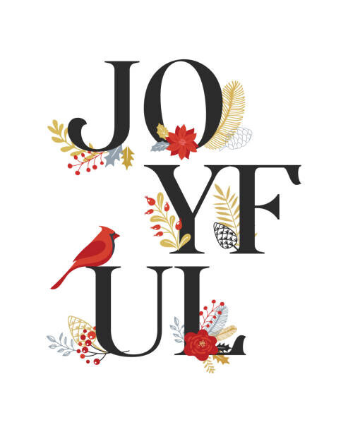 ma_rish Plakát, Obraz - Joyful, Merry Christmas card with lettering, ma_rish, 30 × 40 cm