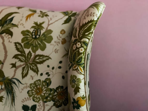 Catherine McQueen Plakát, Obraz - cozy high back wing chair with, Catherine McQueen, 40 × 30 cm