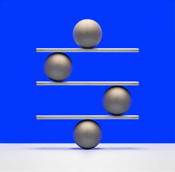 PM Images Plakát, Obraz - Balance concept with balls, PM Images, 40 × 40 cm