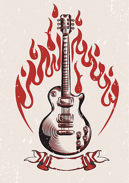 Alex_Bond Plakát, Obraz - Rock guitar, Alex_Bond, 30 × 40 cm