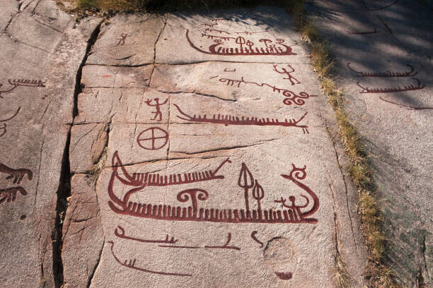 Johner Images Plakát, Obraz - Viking rock paintings, Johner Images, 40 × 26.7 cm