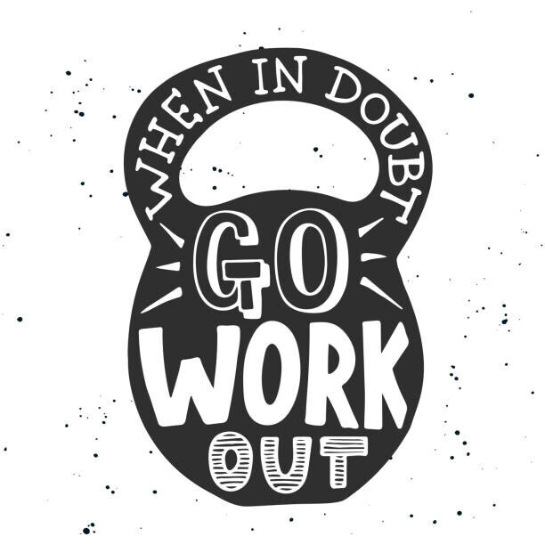 Mariia Akimova Plakát, Obraz - When in doubt go workout in, Mariia Akimova, 40 × 40 cm