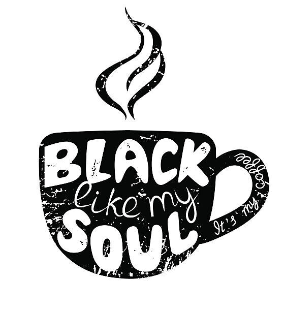 AnnaGarmatiy Plakát, Obraz - Lettering Black like my soul, AnnaGarmatiy, 40 × 40 cm