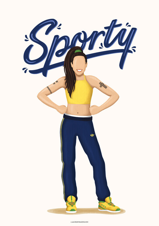 Nour Tohme Plakát, Obraz - Sporty Spice, Nour Tohme, 30 × 40 cm