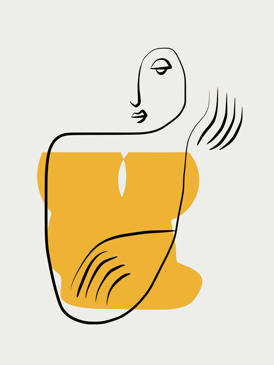 Little Dean Plakát, Obraz - Minimalist Lady, Little Dean, 30 × 40 cm