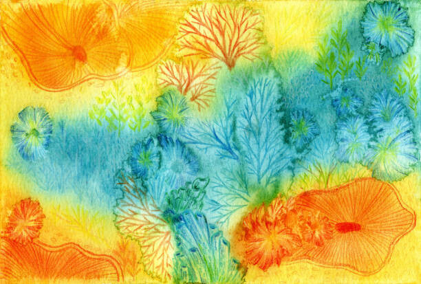Yifei Fang Plakát, Obraz - Abstract watercolor illustration background, Yifei Fang, 40 × 26.7 cm