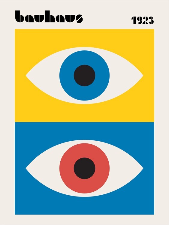 Retrodrome Plakát, Obraz - Bauhaus Eyes Abstract, Retrodrome, 30 × 40 cm