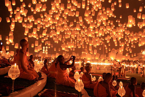 Frans Jo - Imageenation Plakát, Obraz - Loy Kratong - Floating Lantern Festival 1, Frans Jo - Imageenation, 40 × 26.7 cm