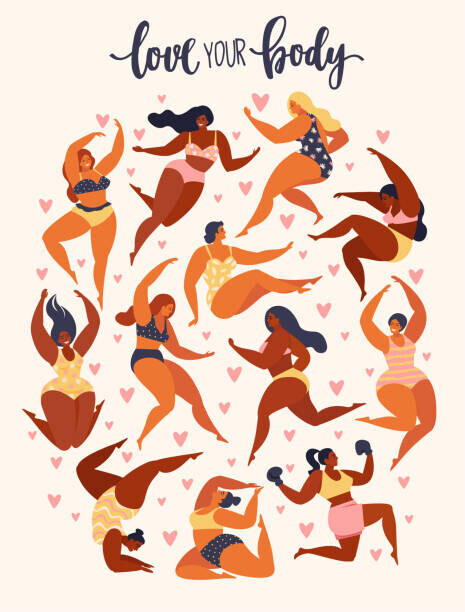 Angelina Bambina Plakát, Obraz - Multiracial women of different height, figure, Angelina Bambina, 30 × 40 cm