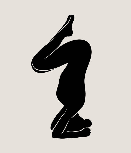 Alina Beketova Plakát, Obraz - Woman doing Yoga, Pilates. Slim girl doing yoga., Alina Beketova, 34.3 × 40 cm