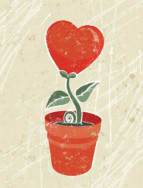 MHJ Plakát, Obraz - Small seedling with Heart Flower, MHJ, 30 × 40 cm