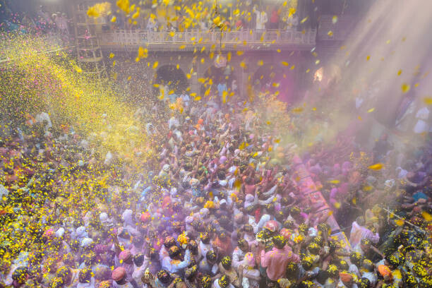 Christophe Boisvieux Plakát, Obraz - India, Uttar Pradesh, Holi festival, Colour, Christophe Boisvieux, 40 × 26.7 cm