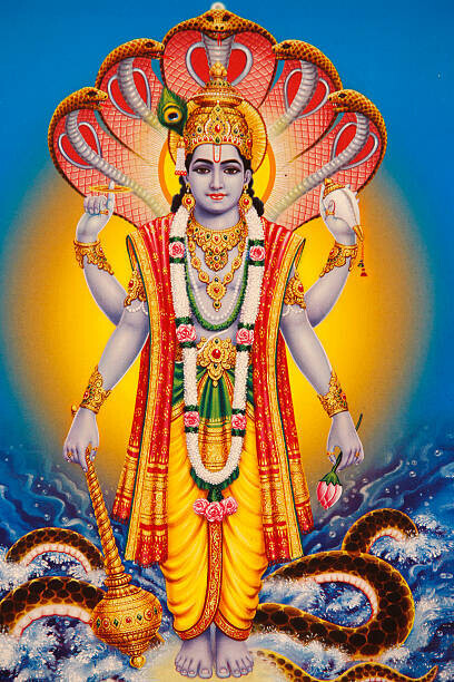 Julian Kumar Plakát, Obraz - Picture of Hindu god Vishnu, Julian Kumar, 26.7 × 40 cm