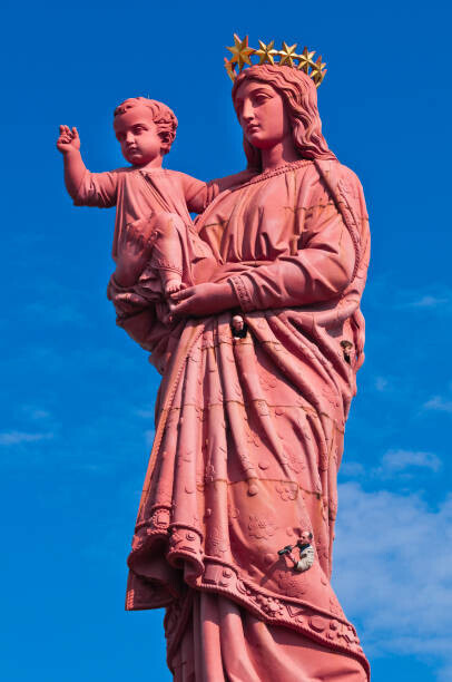 Marc Dozier Plakát, Obraz - Notre-Dame de France statue in France, Marc Dozier, 26.7 × 40 cm