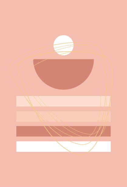 Maria Lapteva Plakát, Obraz - Wall art. Minimalistic abstract art background., Maria Lapteva, 26.7 × 40 cm
