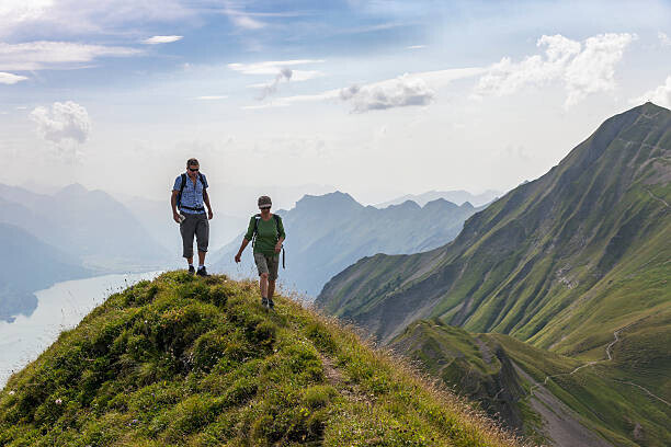 Henrik Trygg Plakát, Obraz - Hiking in Swiss Alps, Henrik Trygg, 40 × 26.7 cm