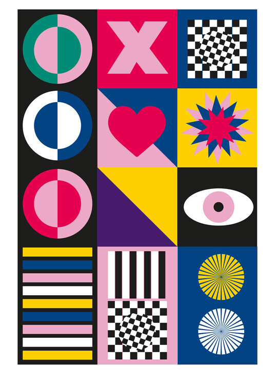 Sergio Ortiz Plakát, Obraz - GEOMETRIC, Sergio Ortiz, 30 × 40 cm
