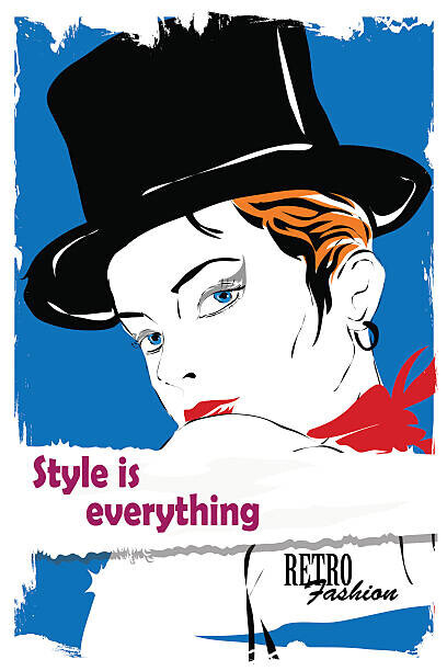Verlen4418 Plakát, Obraz - Fashion girl in sketch-style., Verlen4418, 26.7 × 40 cm