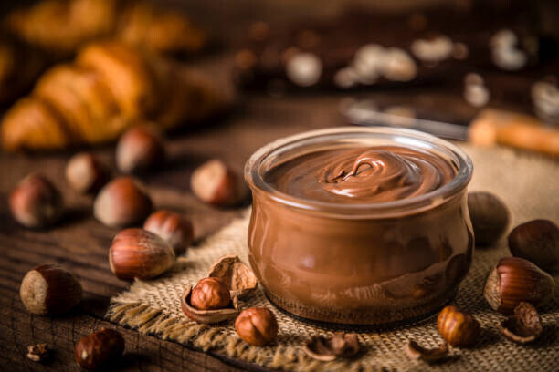 carlosgaw Plakát, Obraz - Crystal jar full of hazelnut and chocolate spread, carlosgaw, 40 × 26.7 cm