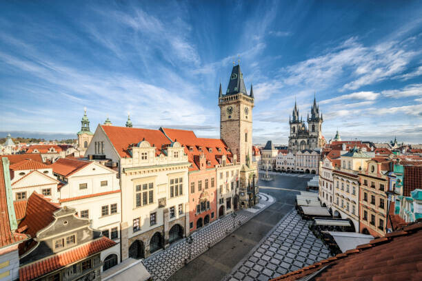 Harald Nachtmann Plakát, Obraz - Aerial view of Old Town, Prague,, Harald Nachtmann, 40 × 26.7 cm