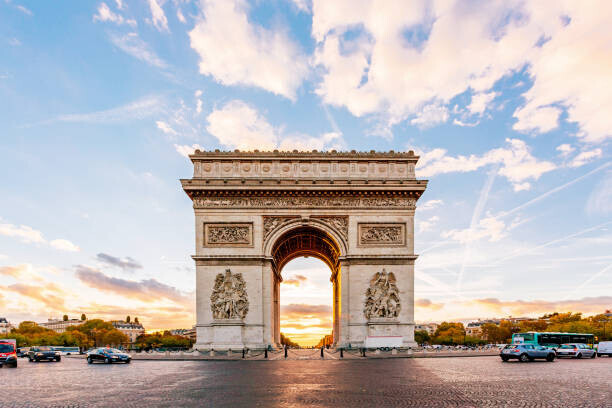 Alexander Spatari Plakát, Obraz - Arc de Triomphe at sunrise, Paris, France, Alexander Spatari, 40 × 26.7 cm