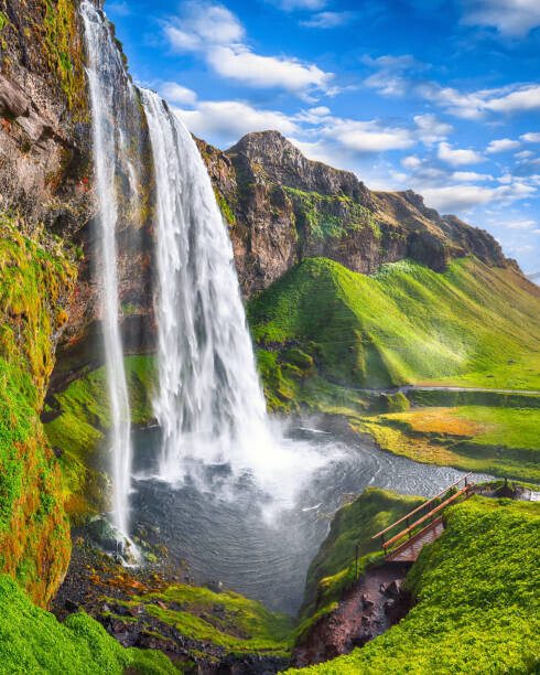 Pilat666 Plakát, Obraz - Fantastic Seljalandsfoss waterfall, Pilat666, 30 × 40 cm