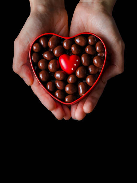 EujarimPhotography Plakát, Obraz - Human hands holding red heart shaped, EujarimPhotography, 30 × 40 cm
