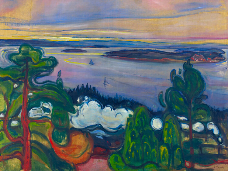 Edvard Munch Plakát, Obraz - Train Smoke, Edvard Munch, 40 × 30 cm