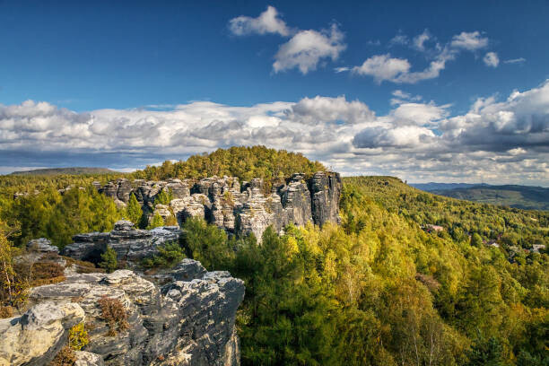 Roman Kybus Plakát, Obraz - Landscape with rocks in Sandstone Mountains, Roman Kybus, 40 × 26.7 cm