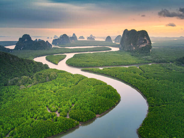 Jackyenjoyphotography Plakát, Obraz - Beautiful landscape Phangnga bay, unseen view, Jackyenjoyphotography, 40 × 30 cm