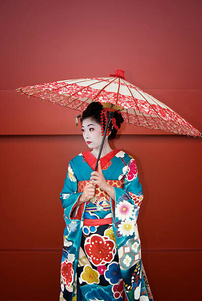 Yossan Plakát, Obraz - Maiko Holding Parasol, Yossan, 26.7 × 40 cm