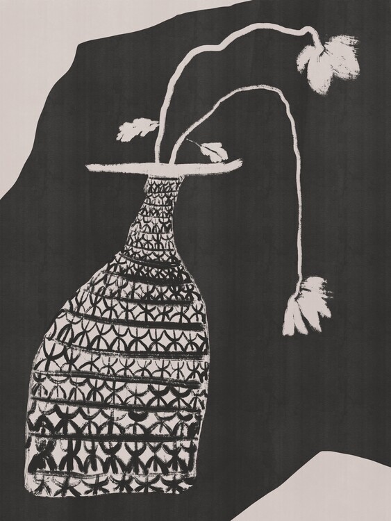 Little Dean Plakát, Obraz - Monochrome Vase Still Life, Little Dean, 30 × 40 cm