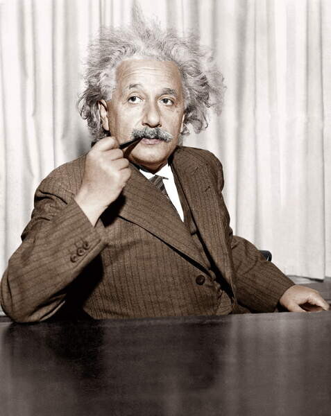 Unknown photographer, Plakát, Obraz - Albert Einstein at Princeton, 1933, Unknown photographer,, 30 × 40 cm