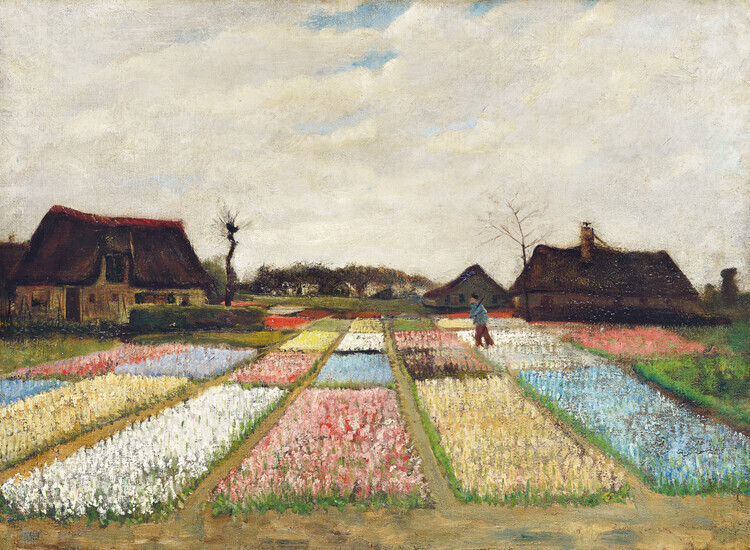 Vincent van Gogh Plakát, Obraz - Flower Beds in Holland (1883), Vincent van Gogh, 40 × 30 cm