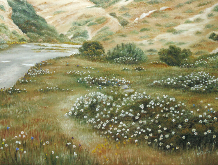 Angeles M. Pomata Plakát, Obraz - Path of Flowers, Angeles M. Pomata, 40 × 30 cm