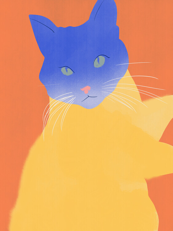 Little Dean Plakát, Obraz - Blue Fur, Little Dean, 30 × 40 cm
