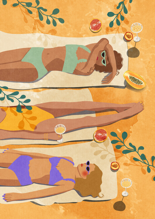 Raissa Oltmanns Plakát, Obraz - Summer Girls, Raissa Oltmanns, 30 × 40 cm