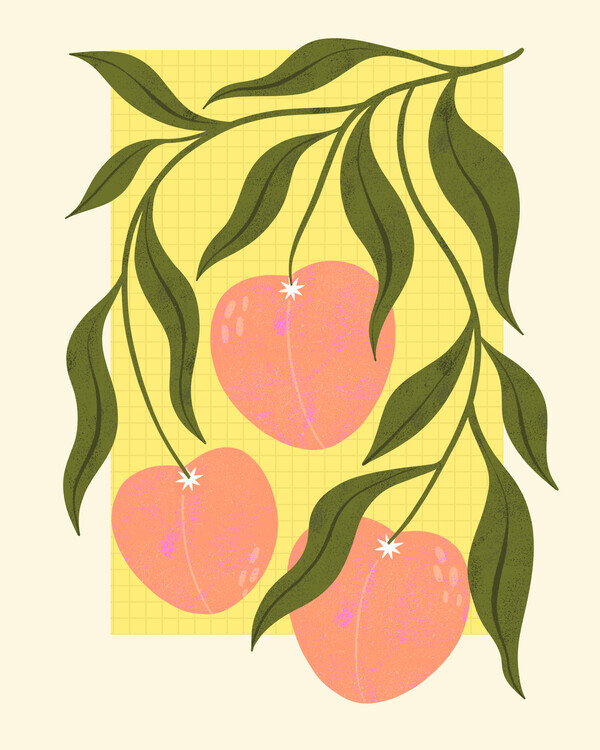 Melissa Donne Plakát, Obraz - Peaches, Melissa Donne, 30 × 40 cm