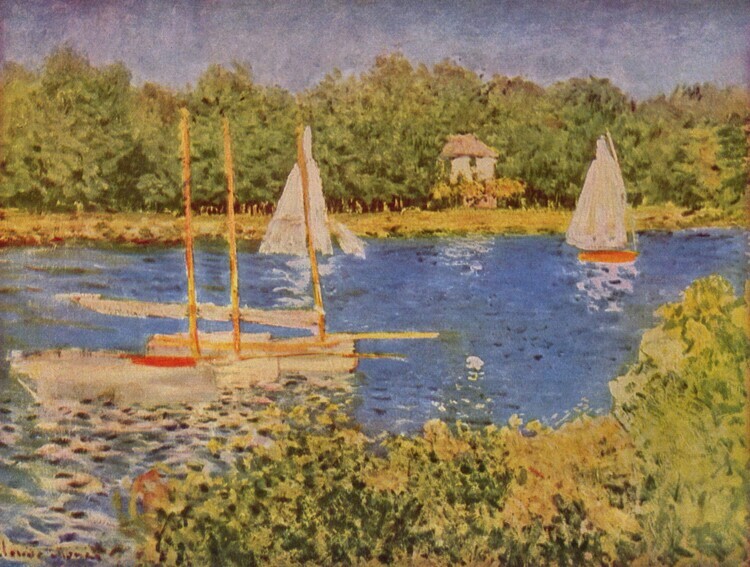 Claude Monet Plakát, Obraz - Sailing Boats II, Claude Monet, 40 × 30 cm
