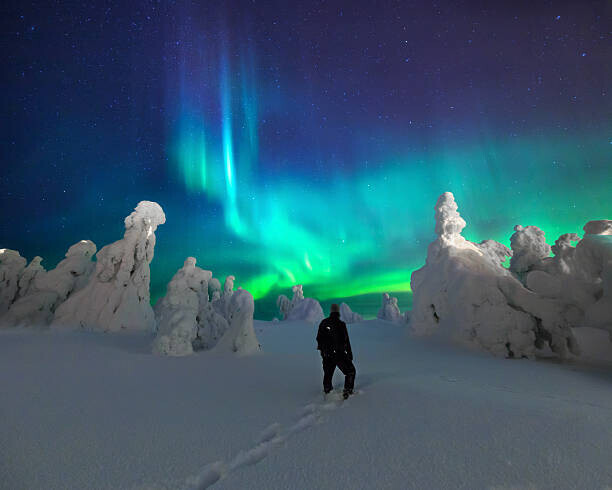 Samuli Vainionpää Plakát, Obraz - Aurora Borealis / Northern Lights, Iso-Syöte, Samuli Vainionpää, 40 × 30 cm