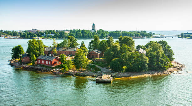 alan64 Plakát, Obraz - Islands  near Helsinki in Finland, alan64, 40 × 22.2 cm