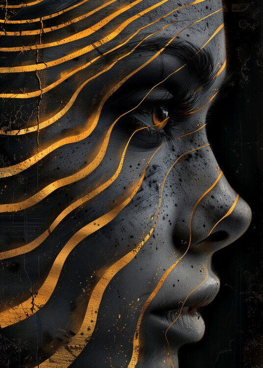 Justyna Jaszke Plakát, Obraz - Extraordinary femininity woven threads of gold I, Justyna Jaszke, 30 × 40 cm