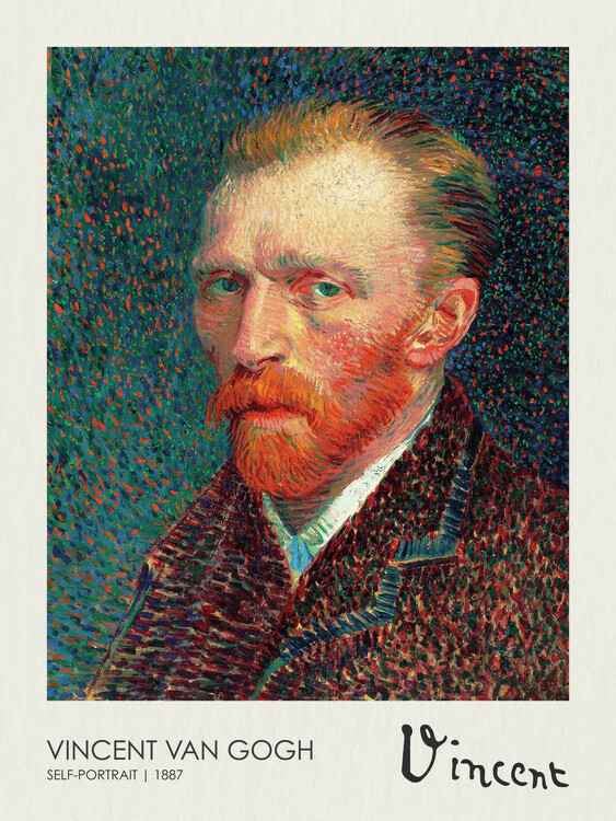 Vincent van Gogh Plakát, Obraz - Self-Portrait (1887), Vincent van Gogh, 30 × 40 cm